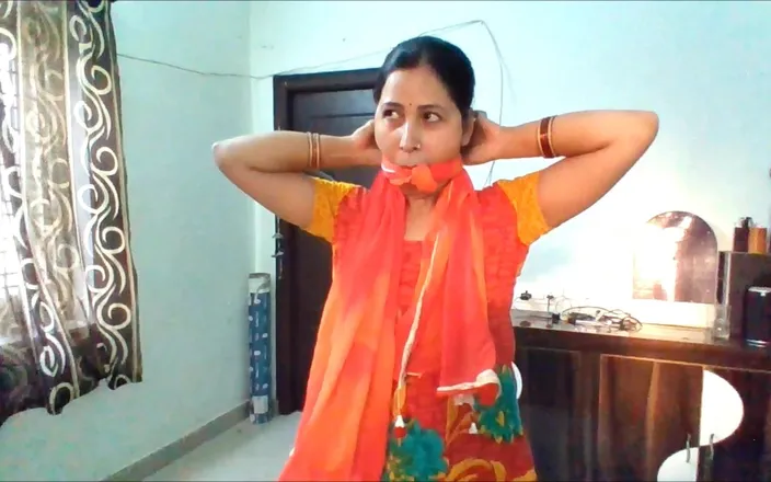 Selfgags classic: Real Indian Vlogger Wife: Gagged for the Very First Time!