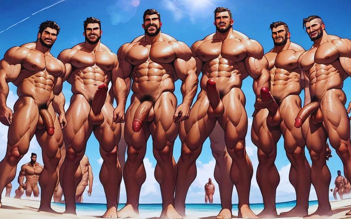 Real narrated fantasy: Orgia gay folle su un'isola dei caraibi. Porno gay papà...