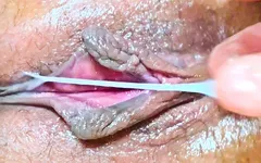 Fingering Tight Pink Pussy of My Stepsister White Cream Came Out of Her Pussy When I Touched Her Asshole