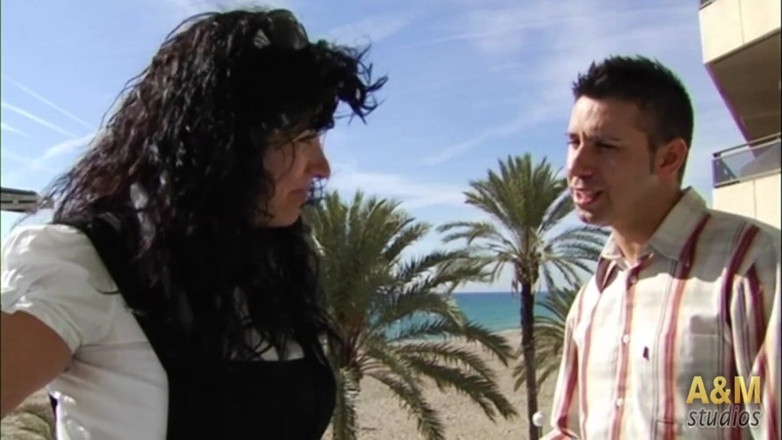 A&M Studios: Mature brunette on the beach is seduced by a Spanish...