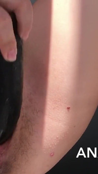 Dildo in My Hairy Creamy Pussy, Finger in Hot Tight Asshole!