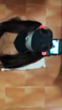 MILF in Pantyhose, Pigtails, Big Tits, Bondage Blowjob with Throatpie