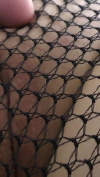 POV Hrát velká prsa a sexy zadek v Fishnet
