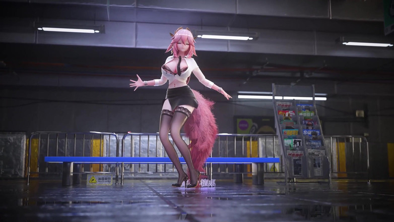 MikuMotion: [mmd] Uniforma kancelářské dámy; Tužka Sukně; Krajka Tanga; Tajemník