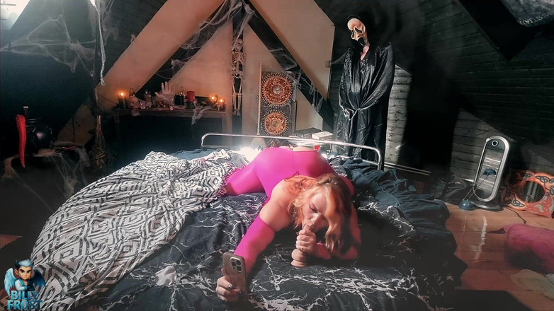 Billy Frost: 스트리퍼 소녀를 따먹는 Ghostface - 서프라이즈 질싸