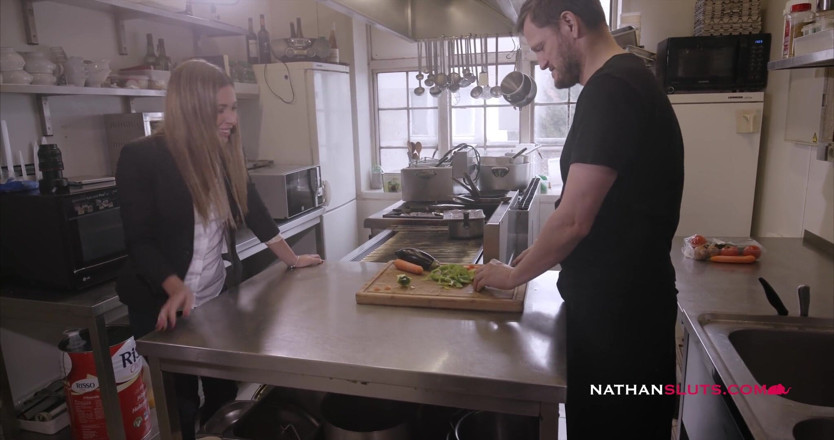 Nathansluts: Anal in the kitchen for busty Blanche Bradburry &amp; teen Ally...