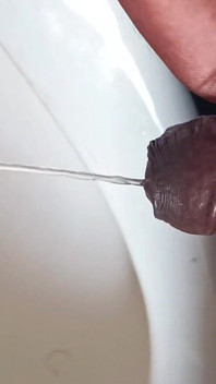 Pink Head Dick College Boy Peeing in Urinal