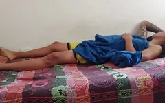 A Couple of Hot Stepbrothers Are in Their Bed and They Fuck Hard Until They Reach Their Orgasm