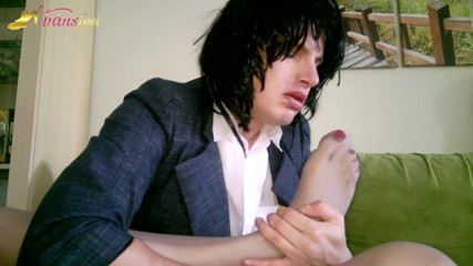 Trans and Cross-Dressers Feet: पेंटीहोज में ट्रॅनी अपने पैर चाट रही है इतना परफेक्ट