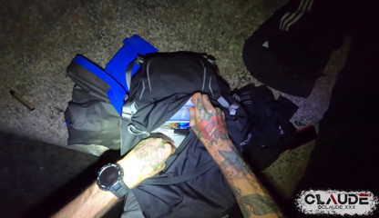 Claude Nikotine: Hardcore dude destroyed outdoor