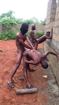 Four Gang of Blacks Boys Seen Fucking Dirty Hot Outdoors