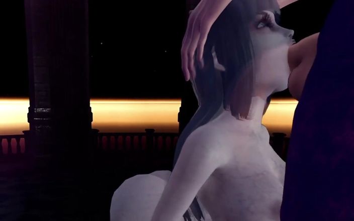 Wraith ward: Дівчина-привид глибоко заглотує | 3D Порно