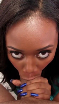 Big butt ebony Miya Lushes POV blowjob