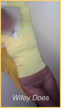Wifey Looks Perfect in This Yellow Shirt
