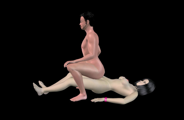 RenderLust: Lucah 3d animasi - lelaki Asia menunggang strap-on dalam pantat oleh awek...