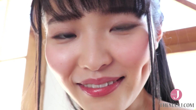 Tokyo Bikini College: Shy Asian Girl in Yellow Swimsuit Poses in Camera to...