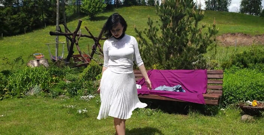 Wanilianna: Vintage Dámské venkovní perverzní spodní prádlo a masturbační show - včetně švů...
