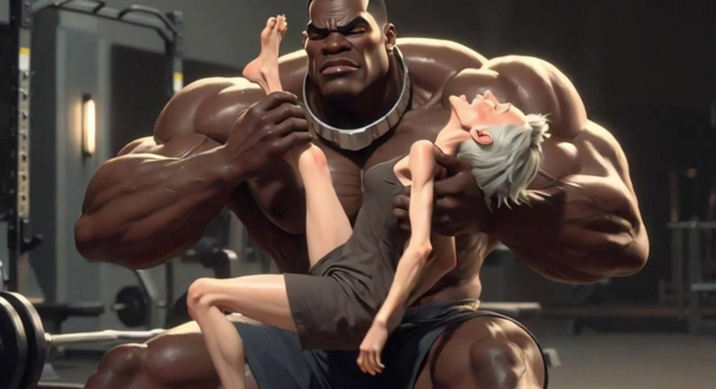 Anime Hentai: Granny Moaning in Pleasure - Strong Black Man Sucking Her Feet