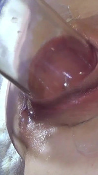 8 Very Close Spread Pussy Fucking with Dildo and Glass