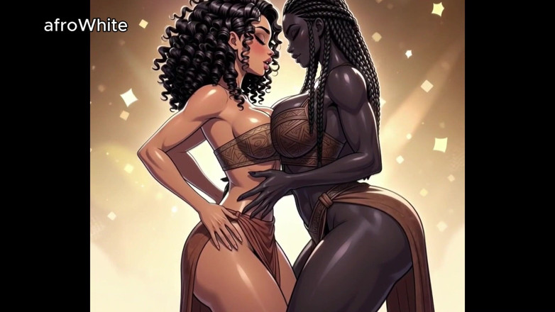Afrowhite: Ai Generated - bokep hentai kartun animasi anime afrika kulit hitam...