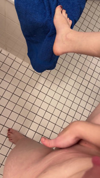 Enjoying Myself in the Bathroom