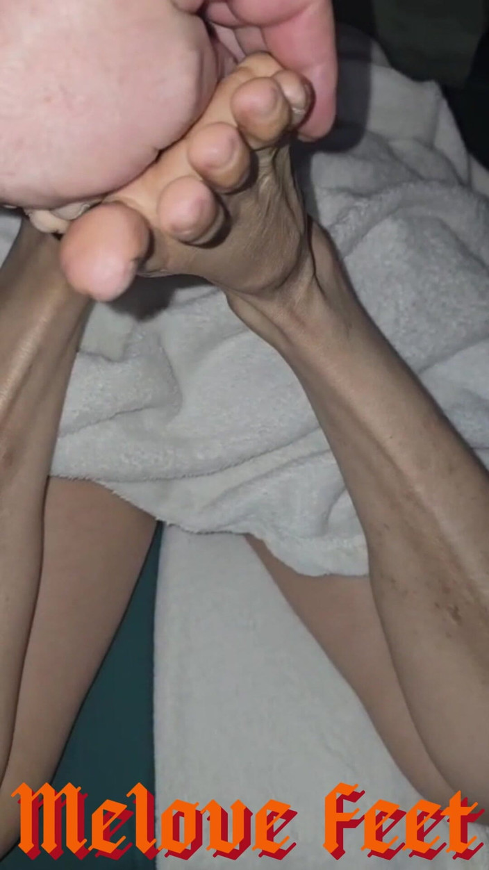 Naelor: Close-up de Melove Sexy Small Feet e Wrinle Sole