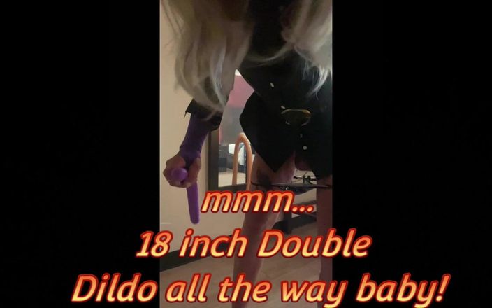 Dominique in heels: Dildo dua inci sepanjang jalan 25 cm