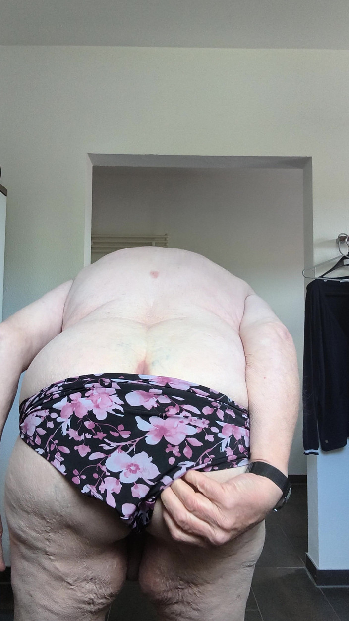 Karlchengeil: Wife's Flower Pantie and Belted
