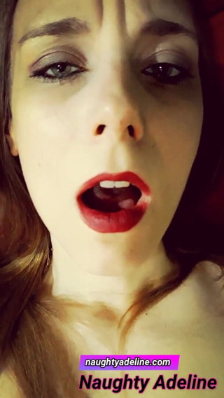 Naughty Adeline: Cum inside my pussy!