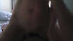 Hotel Room Fun - 52 Year Old Cougar Rides Her Younger Cock in the Morning