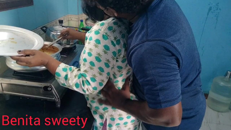 Benita sweety: Kitchen Hot Moaning Sex Husband and Wife