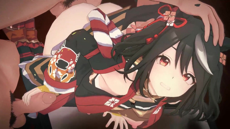 NSFWOtaku: Uma Musume - Kitasan Black Gangbang Sex - 3D Hentai Animations