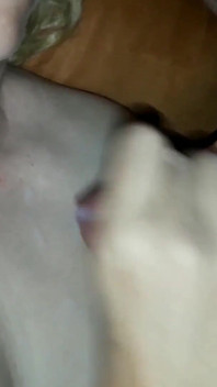 Blonde MILF with Huge Tits Jerks off His Cock Like a Milking Machine. Mega Cumshot Inside