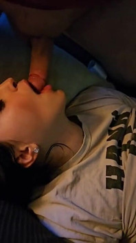 Rubbing My Little Pussy While I Get Face Fucked