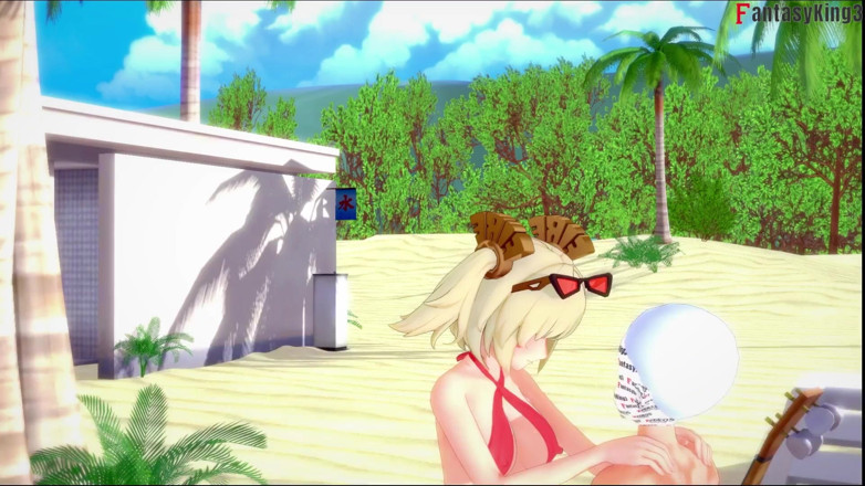 Fantasy king: Burnice bikini plajda oral seks - 2 - zensiz bölge sıfır (zzz)