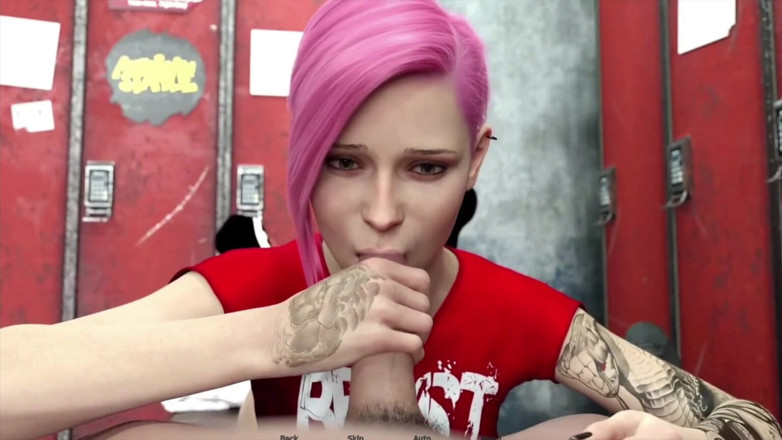 Sex game gamer: Trenér v tělocvičně a milf láska sát jeho ptáka.