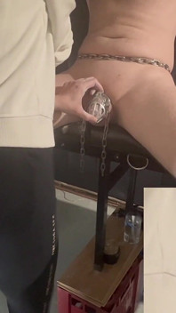 Locked Back in Chastity After Being Restrained and Left Waiting for a Handjob