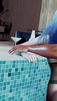 3D milfka s obrovskými prsy škádlí mladého velkého ptáka, aby jí ošukal kundičku