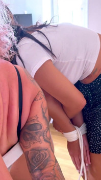 Courtney & Phoenix: Caught in the Act, Gagged, Tied and Oiled (4k + Bts)