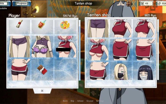 LoveSkySan69: Naruto Hentai - Naruto Trainer [v0.18.2] partie 91, déshabillage anal et déshabillage ino...