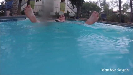 BBW Pleasures: SSBBW walk and swim in pool