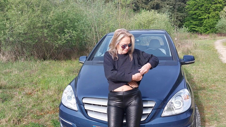 martinawest: Granny Plays with Her Tits!