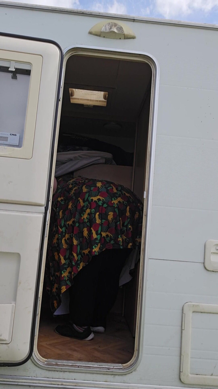 SSBBWLadyBrads: SSBBW Ladybrads Vs Caravan Door