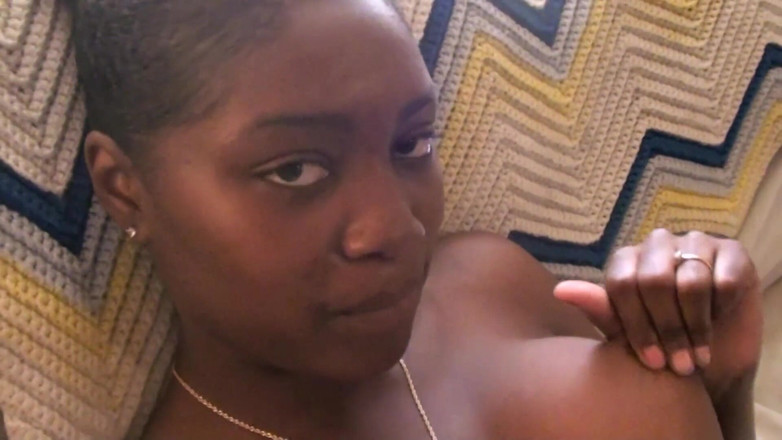 Lesbian Illusion: A black girl fingers her wet pussy for a lonely...