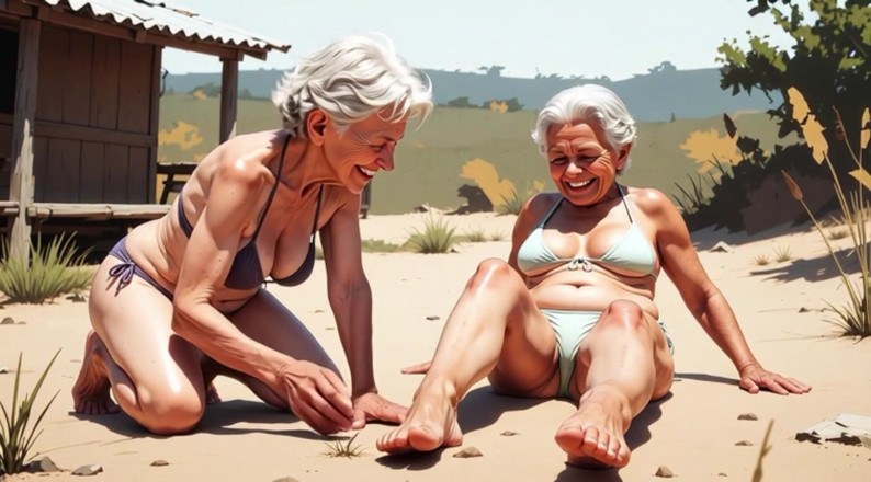 YOUR BEST FANTASY: Dua nenek kurus berusia 90 tahun - satu menjilat kaki yang lain...