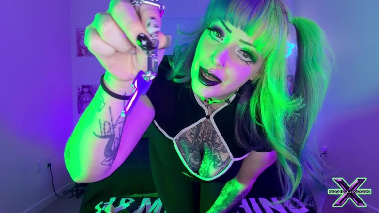 Rachel Luxe: Goth GF Compels Lil Dick BF Into Chastity Sph Tease &amp;...