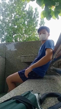 Aisa Young Twink Outdoor Jerk off and Cum