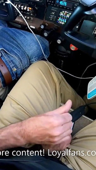 Pilot Stepdaddy Gets Blowjob From Co-pilot Boy in Airplane