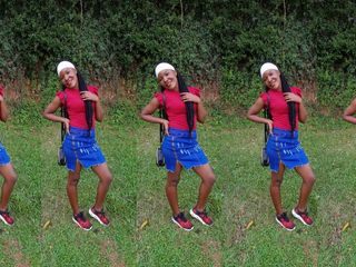 African Beauties: सांवली गांड में उंगली करना और चेहरा धोना थूकना