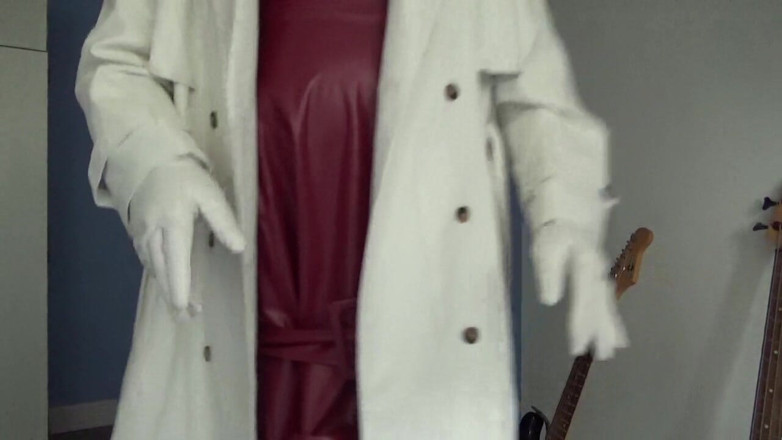 Leather Kirsten: Maroon and White Leather